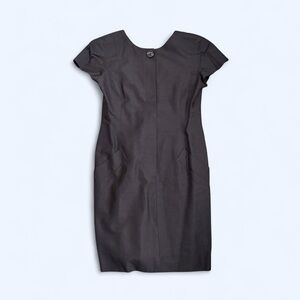 Bill Blass Black Crisscross Back Black Short Sleeve Women's Dress